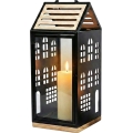 Διακοσμητικό φανάρι HOME 47,5 cm μαύρο/μπεζ