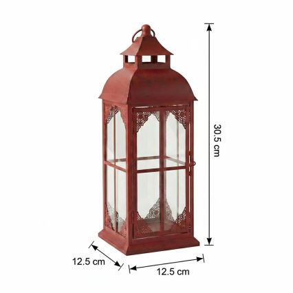 Διακοσμητικό φανάρι REDY 30,5 cm κόκκινο