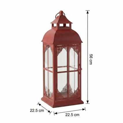 Διακοσμητικό φανάρι REDY 56 cm, κόκκινο