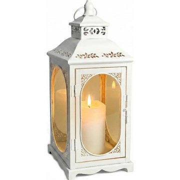 Διακοσμητικό φανάρι ROSEHILL 54,5 cm λευκό