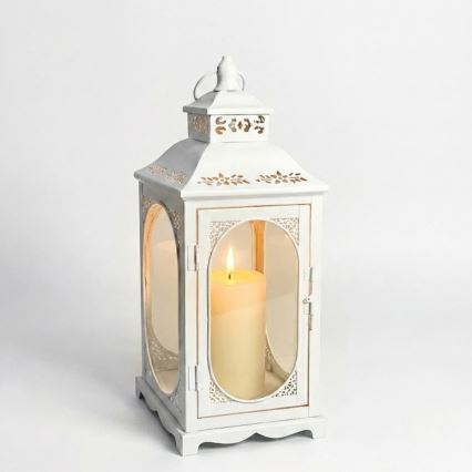 Διακοσμητικό φανάρι ROSEHILL 54,5 cm λευκό