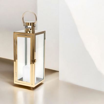 Διακοσμητικό φανάρι TOWER 29 cm χρυσό