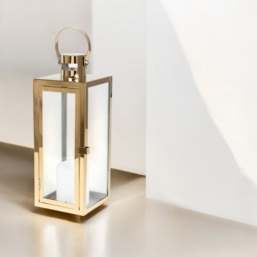 Διακοσμητικό φανάρι TOWER 29 cm χρυσό