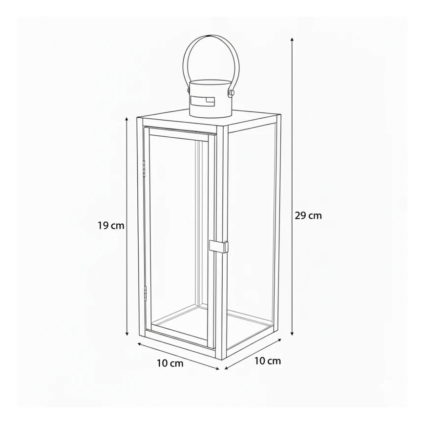 Διακοσμητικό φανάρι TOWER 29 cm χρυσό