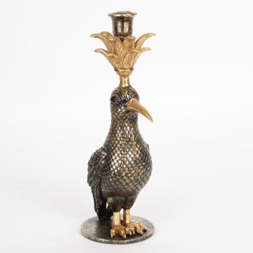 Διακοσμητικό κηροπήγιο 32,5x15,5x11 cm μαύρο/χρυσό