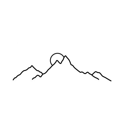 Διακοσμητικό τοίχου 100x29 cm βουνά	 μεταλλικό