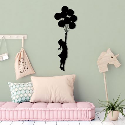 Διακοσμητικό τοίχου 100x34 cm κορίτσι μεταλλικό