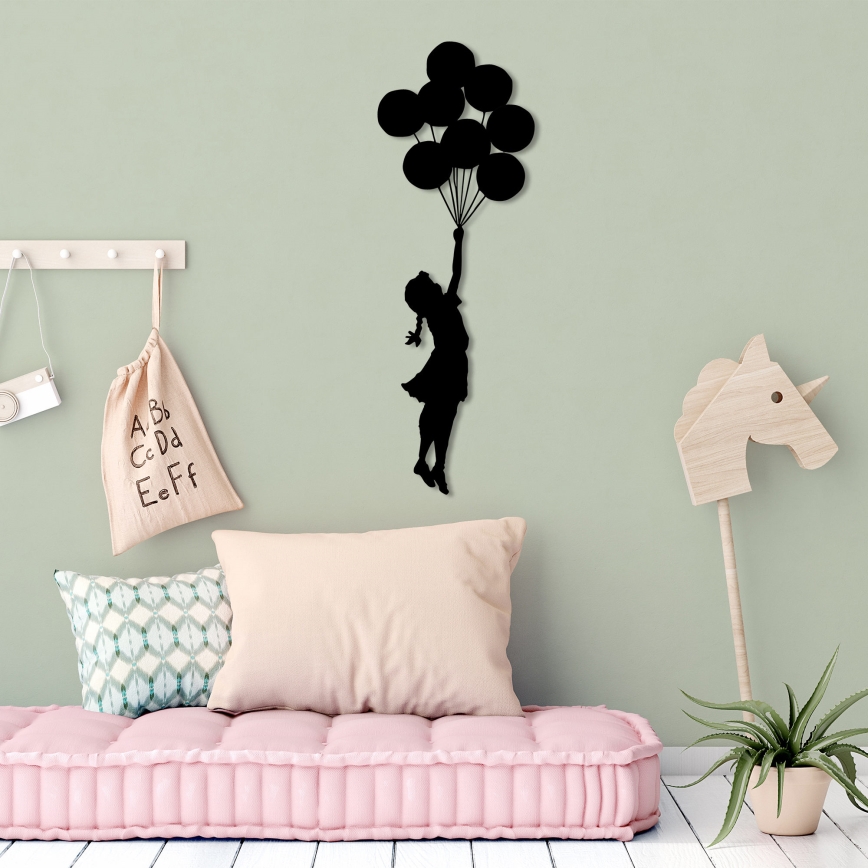 Διακοσμητικό τοίχου 100x34 cm κορίτσι μεταλλικό