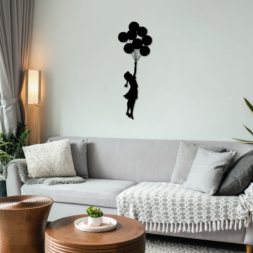 Διακοσμητικό τοίχου 100x34 cm κορίτσι μεταλλικό