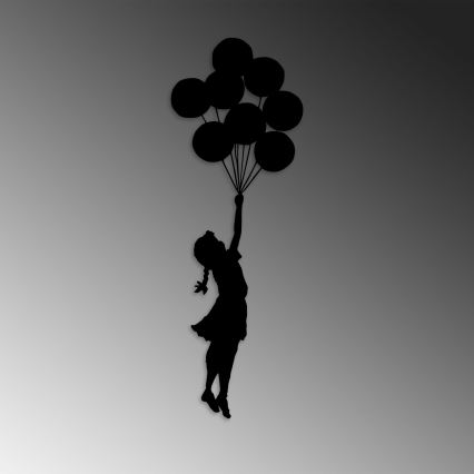 Διακοσμητικό τοίχου 100x34 cm κορίτσι μεταλλικό