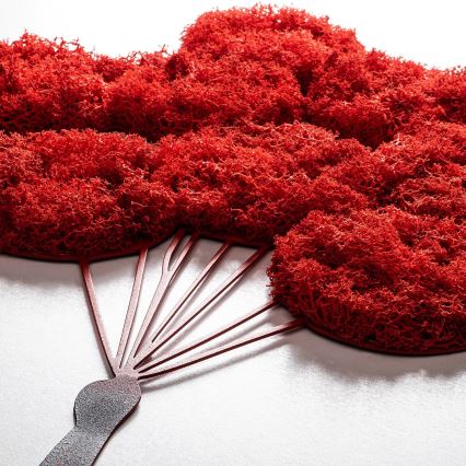 Διακοσμητικό τοίχου 100x34 cm κορίτσι μεταλλικό/βρύα