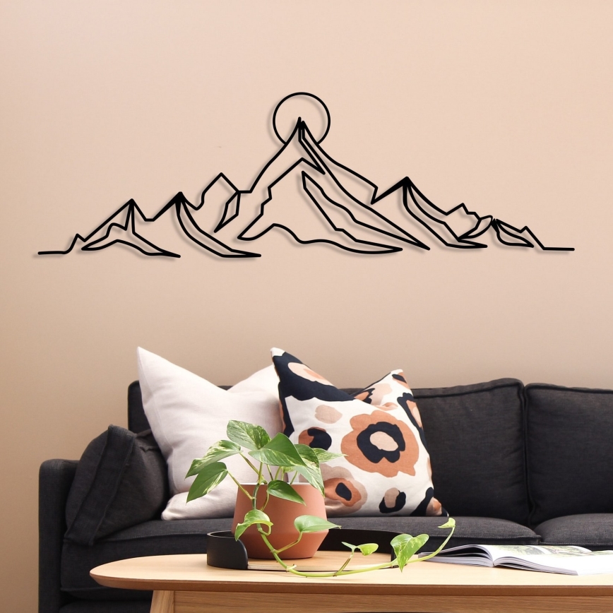 Διακοσμητικό τοίχου 119,5x37 cm βουνά	 μεταλλικό