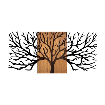 Διακοσμητικό τοίχου 150x70 εκ. δέντρο ξύλο/μέταλλο