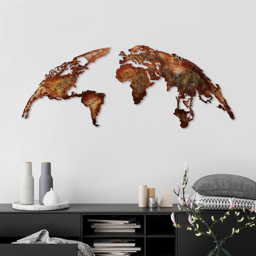 Διακοσμητικό τοίχου 2 τμχ 150x59 πλανήτης μεταλλικό