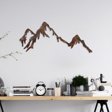 Διακοσμητικό τοίχου 45x70 cm βουνά	 μεταλλικό