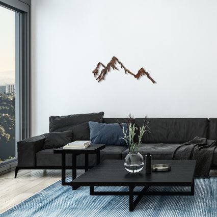 Διακοσμητικό τοίχου 45x70 cm βουνά	 μεταλλικό