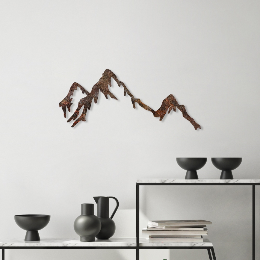 Διακοσμητικό τοίχου 45x70 cm βουνά	 μεταλλικό