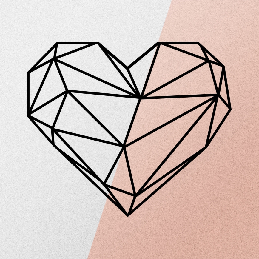 Διακοσμητικό τοίχου 47x40 cm καρδιά μεταλλικό