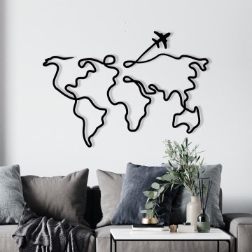 Διακοσμητικό τοίχου 60x42 cm χάρτης μεταλλικό