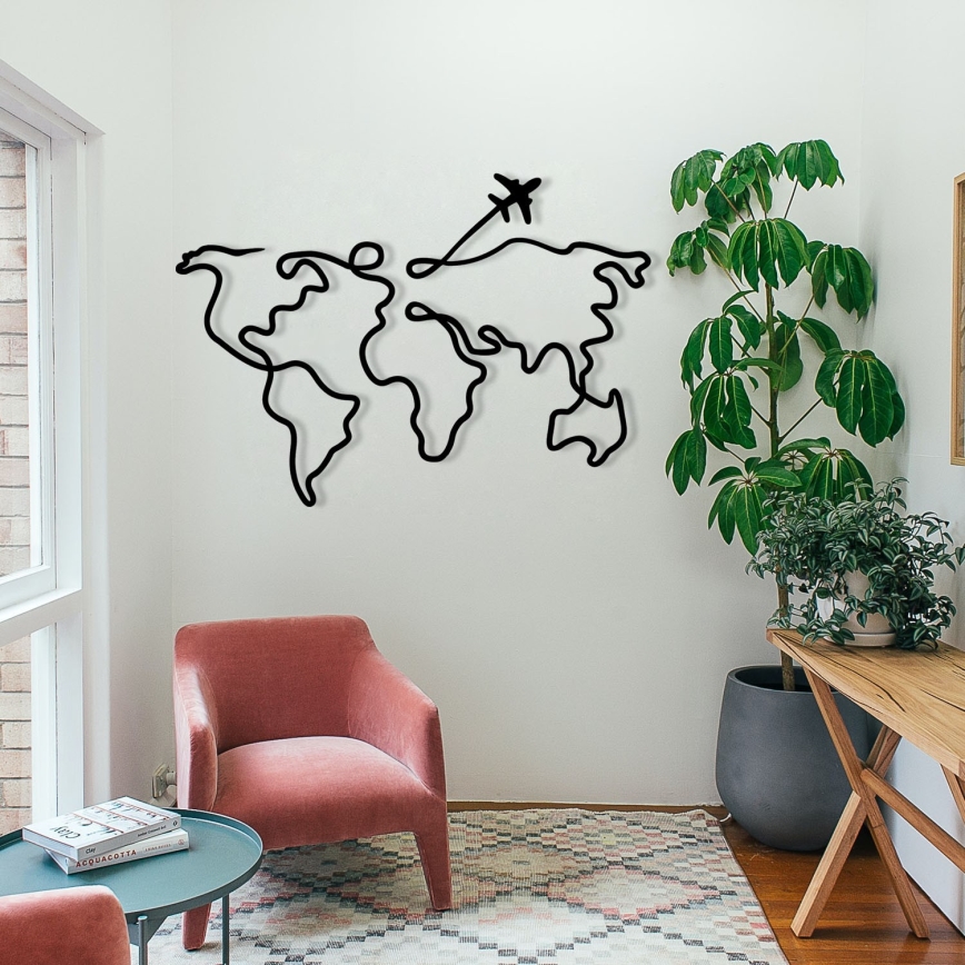 Διακοσμητικό τοίχου 60x42 cm χάρτης μεταλλικό