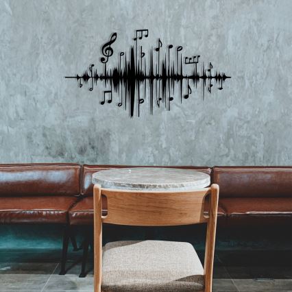 Διακοσμητικό τοίχου 69x37 cm notes μεταλλικό