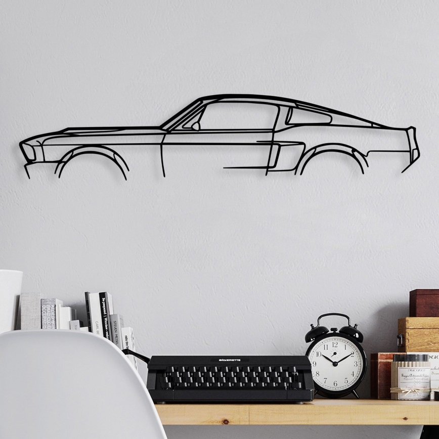 Διακοσμητικό τοίχου 70x15 cm αυτοκίνητο μεταλλικό
