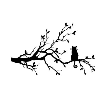 Διακοσμητικό τοίχου 80x50 cm κλαδί μεταλλικό