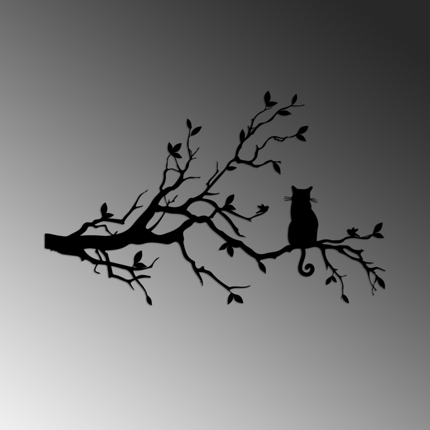 Διακοσμητικό τοίχου 80x50 cm κλαδί μεταλλικό