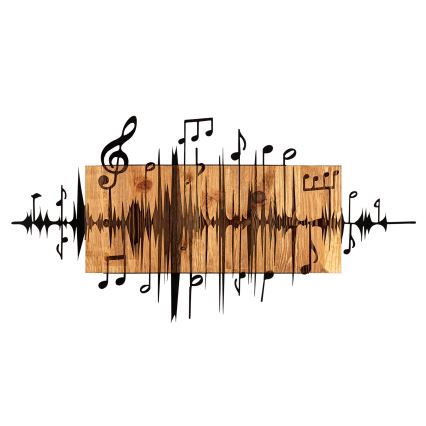 Διακοσμητικό τοίχου 90x47 cm notes ξύλο/μεταλλικό