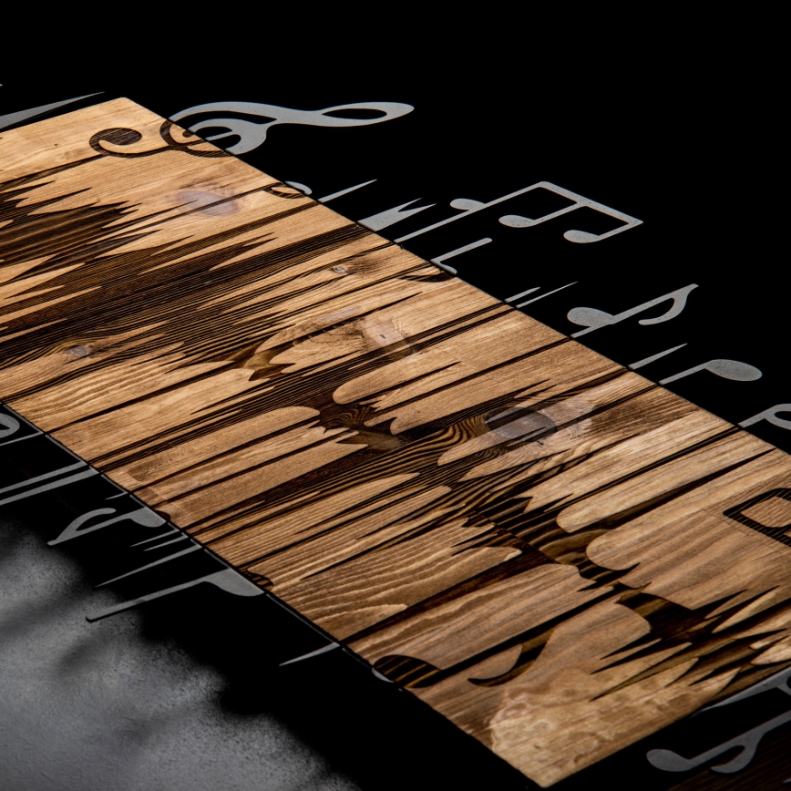 Διακοσμητικό τοίχου 90x47 cm notes ξύλο/μεταλλικό