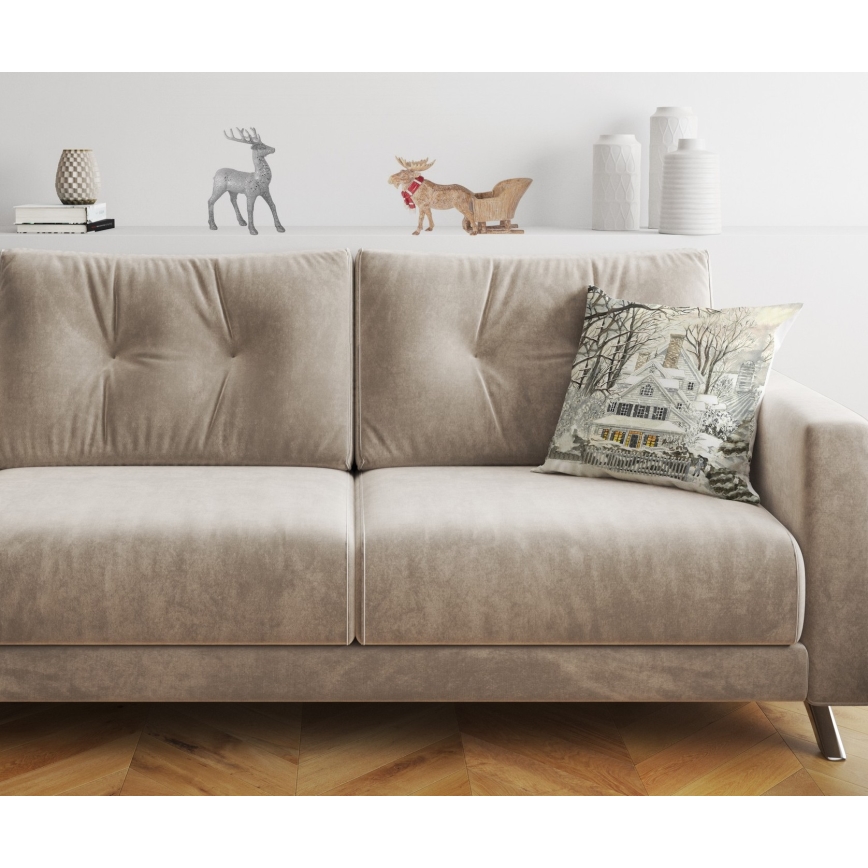 Διακοσμητικό μαξιλάρι 43x43 cm μπεζ