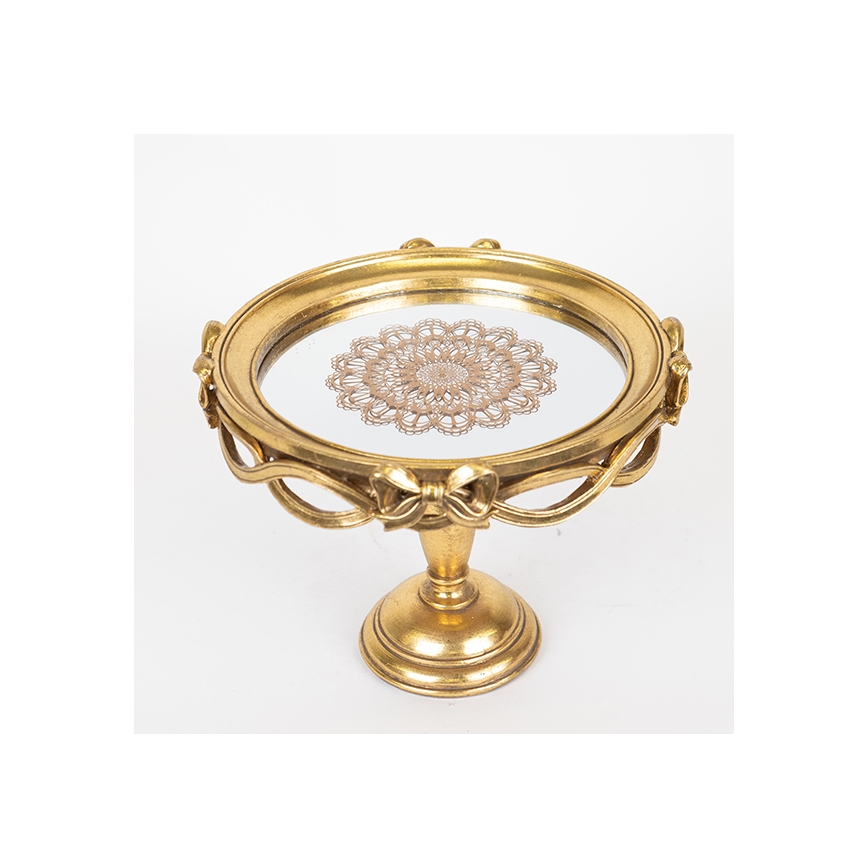 Διακοσμητικός δίσκος διάμετρος 25,5 cm χρυσό