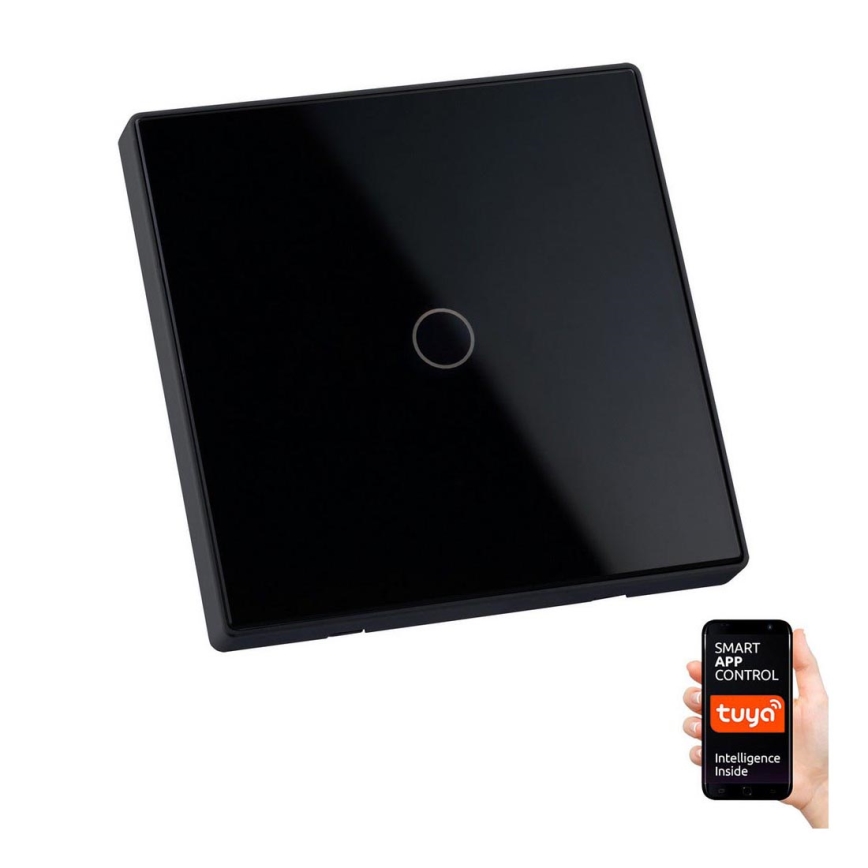 Διακόπτης αφής μονός SMART 800W/230V μαύρο Wi-Fi Tuya