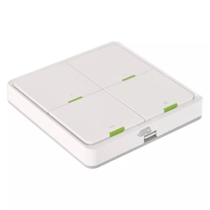 Διακόπτης τετραπλός GoSmart 1xCR2430 Tuya λευκό