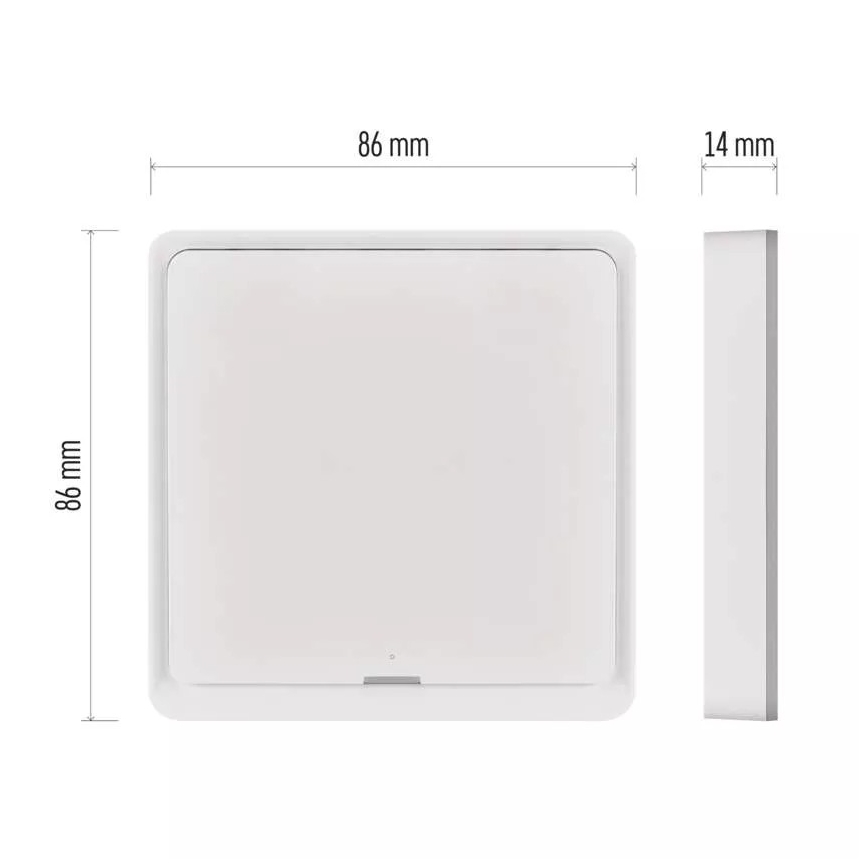 Διακόπτης μονός GoSmart 1xCR2430 Tuya λευκό