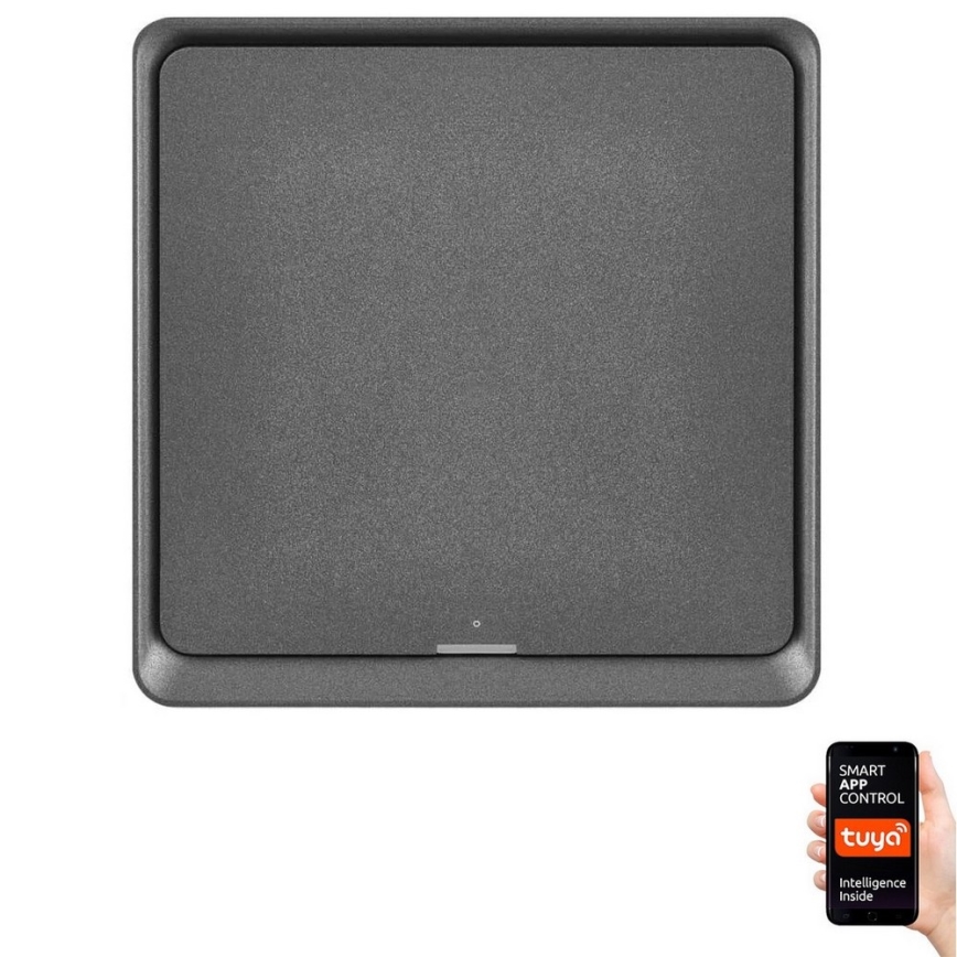 Διακόπτης μονός GoSmart 1xCR2430 Tuya μαύρο