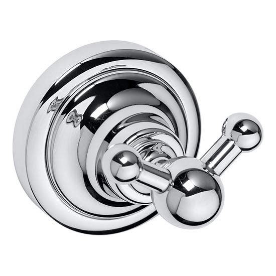 Διπλό άγκιστρο 6,5x6,5 εκ. ασημί