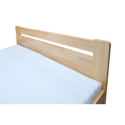 Διπλό κρεβάτι με σκελετό και χώρο αποθήκευσης από μασίφ ξύλο AMARA 180x200 cm οξιά