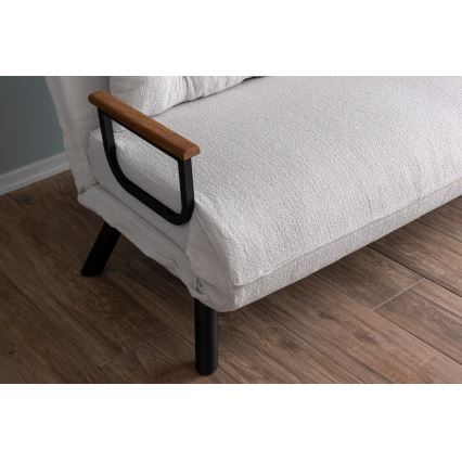 Διθέσιος αναδιπλούμενος καναπές-κρεβάτι QIRA σε λευκό