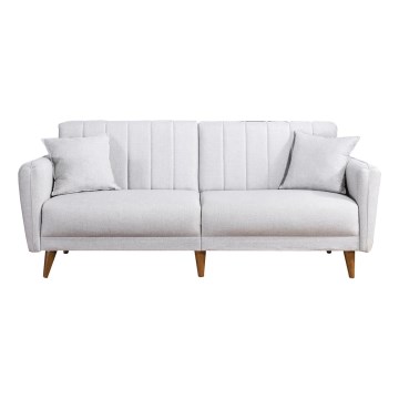 Διθέσιος καναπές-κρεβάτι KITO σε κρεμ απόχρωση