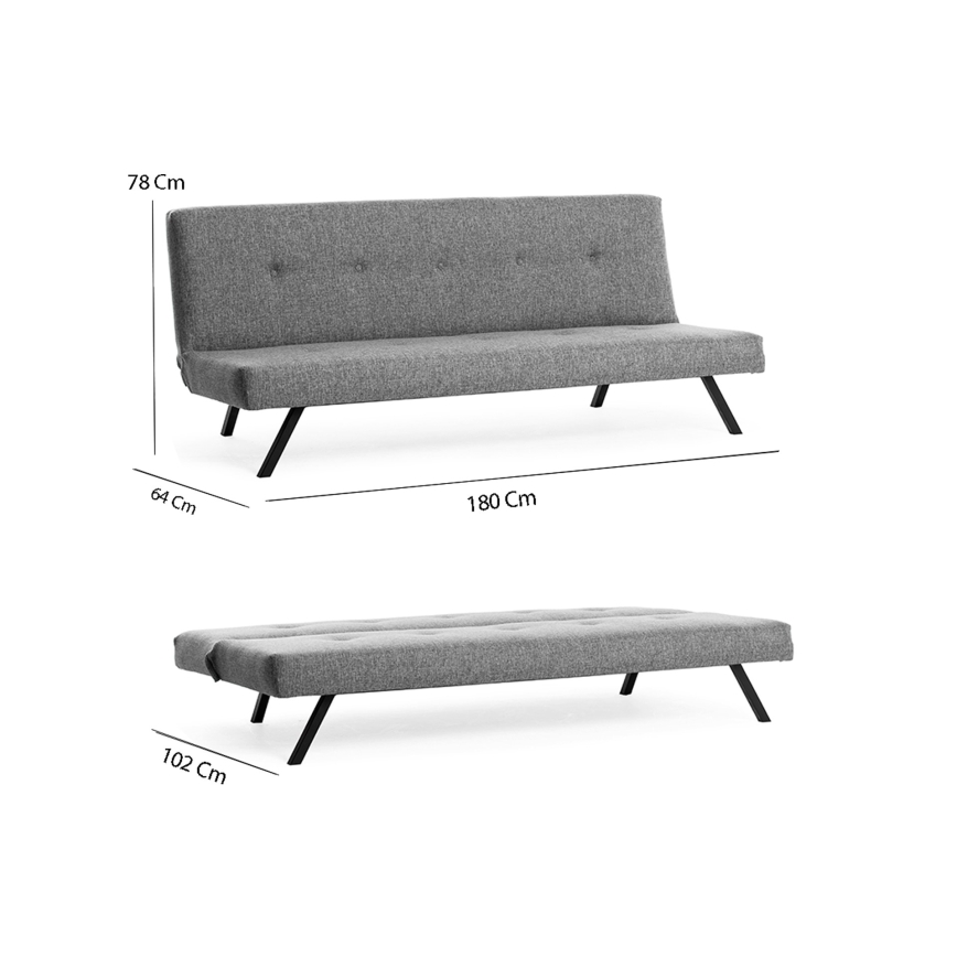 Διθέσιος καναπές LOKO σε ανοιχτό γκρι