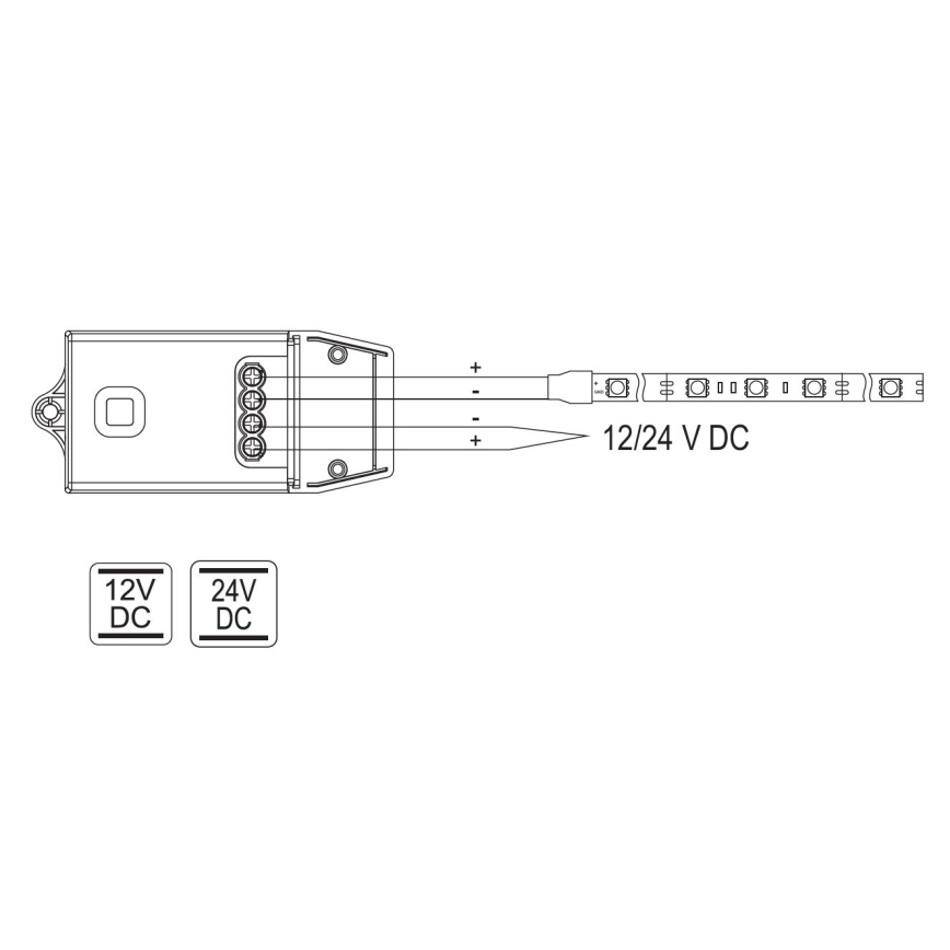 Δέκτης για κινητικούς ασύρματους διακόπτες 12/24V