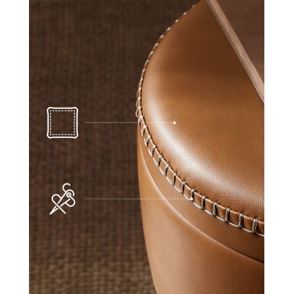 Δερμάτινο σκαμπό CORE σε χρώμα κονιάκ