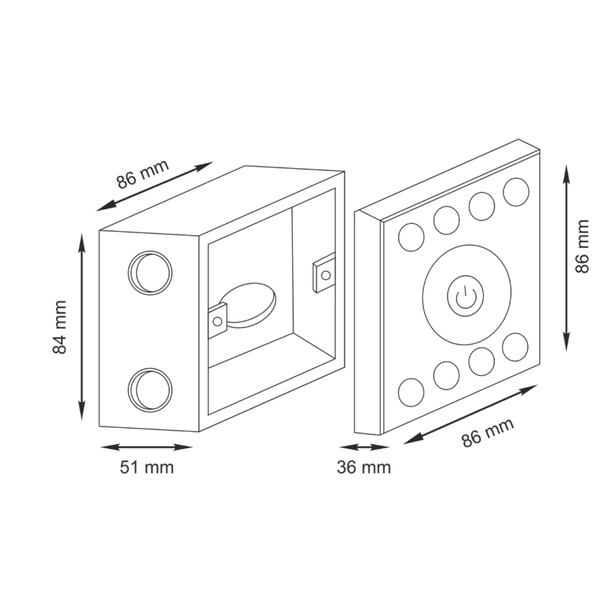 Διακόπτης αφής με dimmer για ταινίες LED RGBW 12-24V 4 καναλιών