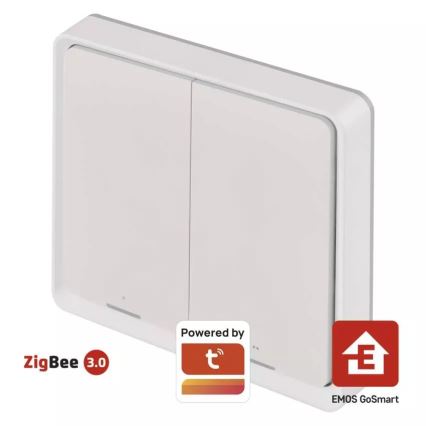 Διακόπτης διπλός GoSmart Tuya λευκό