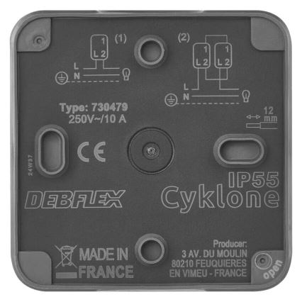 Διακόπτης σπιτιού εναλλασσόμενος 250V/10A IP55