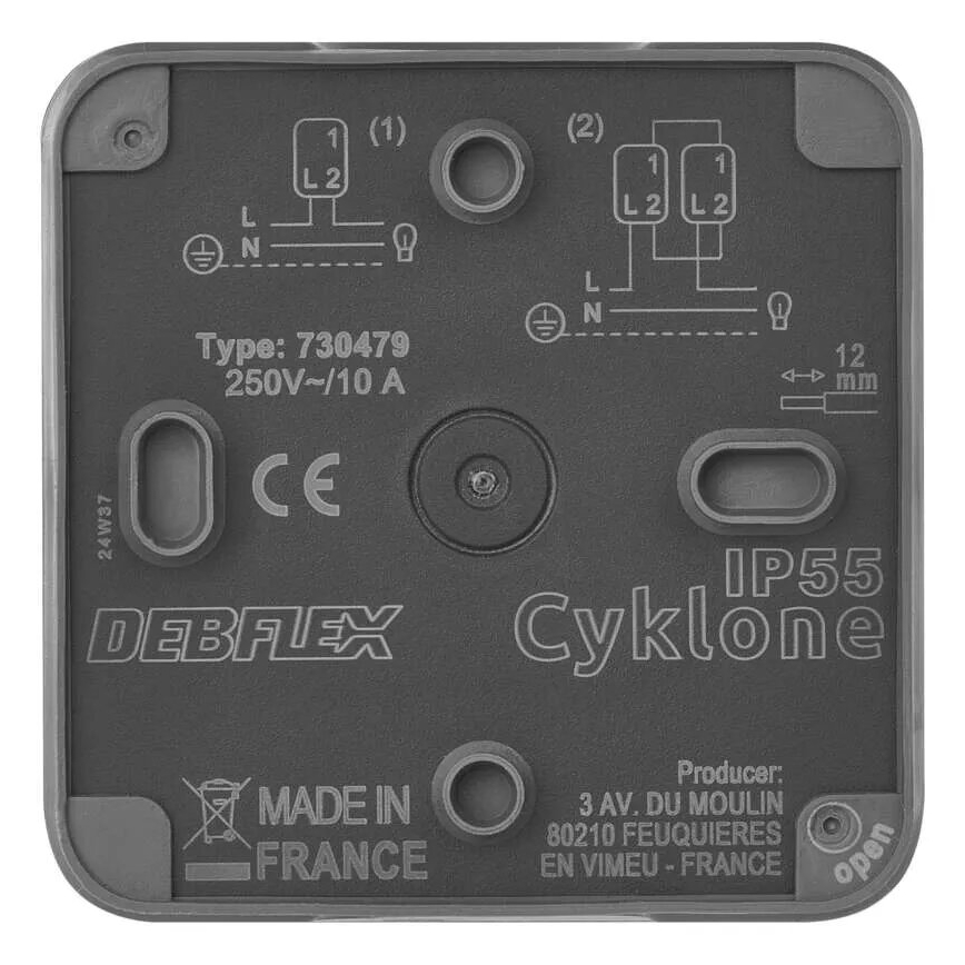Διακόπτης σπιτιού εναλλασσόμενος 250V/10A IP55