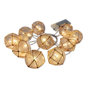 Διακοσμητικά λαμπάκια LED AHNE 10xLED/2xAA 2,1 m θερμό λευκό