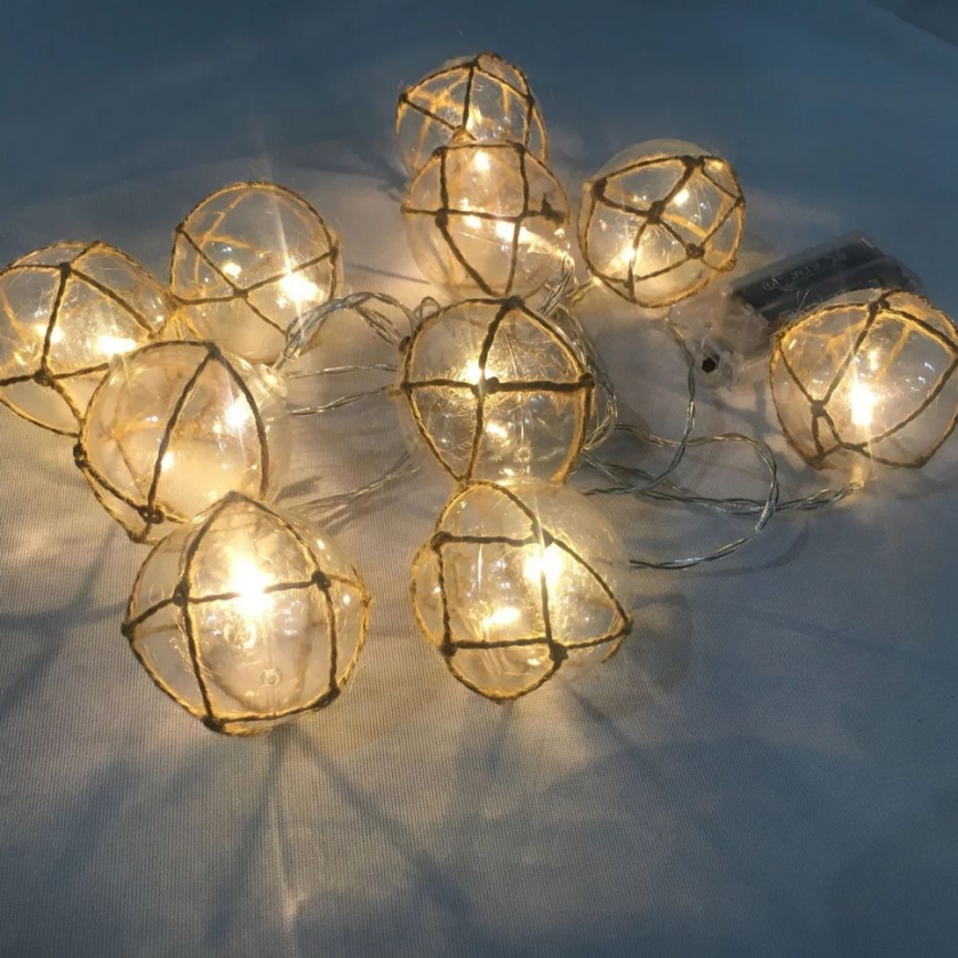 Διακοσμητικά λαμπάκια LED AHNE 10xLED/2xAA 2,1 m θερμό λευκό