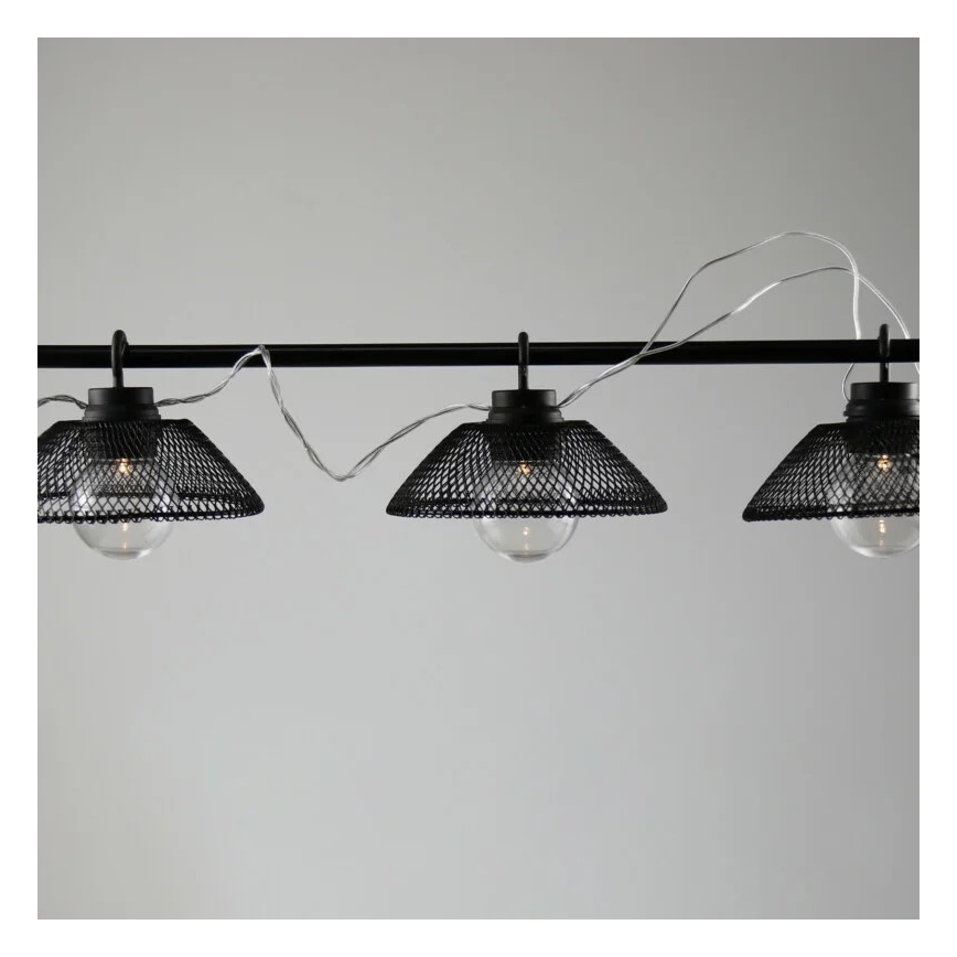 Διακοσμητικά λαμπάκια LED ASTRA 10xLED/2xAA 2,1 m μαύρο